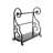 Metal Paper Towel Holder Stand With Shelf – Black Metal Freestanding Countertop Organizer For Kitchen, Scrollwork Design, Horizontal Storage For Spices, Napkins, And Condiments
