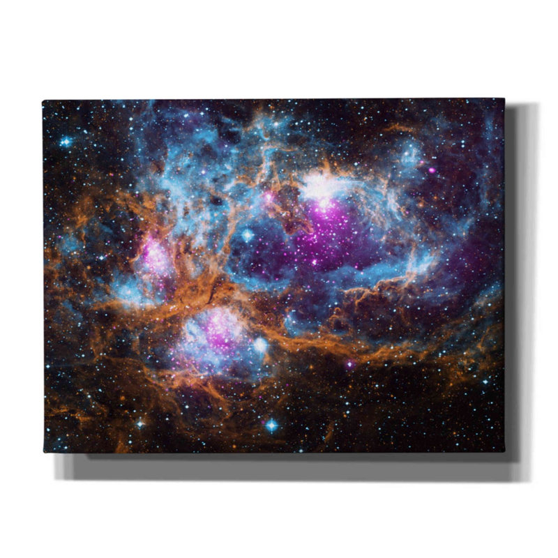 «Cosmic Winter Wonderland», art mural sur toile, H 26 po x l 34 po x P 0,75 po