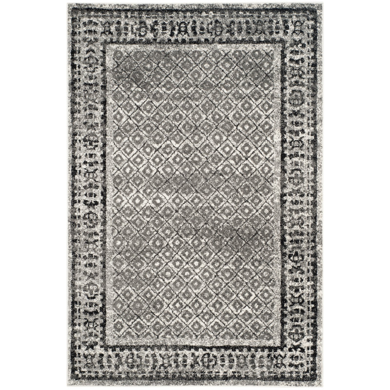 Tapis gris / noir Bonilla, Rectangle 6 pi x 9 pi