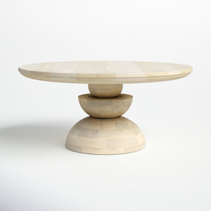 Erlian Solid Wood Pedestal Coffee Table