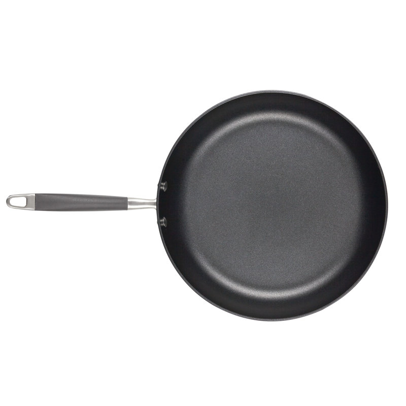 Anolon Advanced Home Hard Anodized Nonstick Deep Frying Pan / Skillet with Lid, 12 Inch, Gray