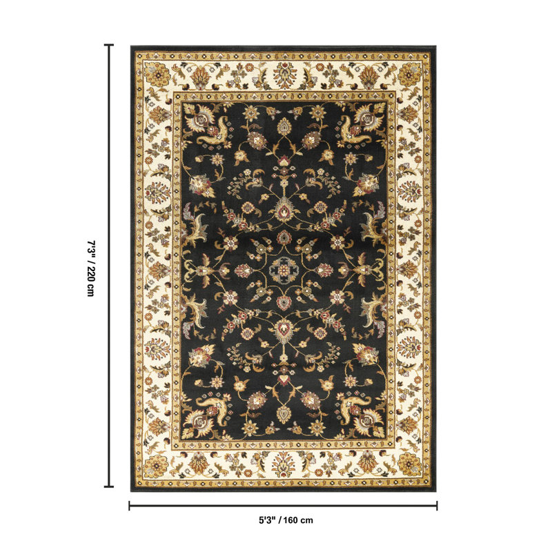 Eita WF_VIN5007 Black 5'3" x 7'3", 5'3"x7'3"
