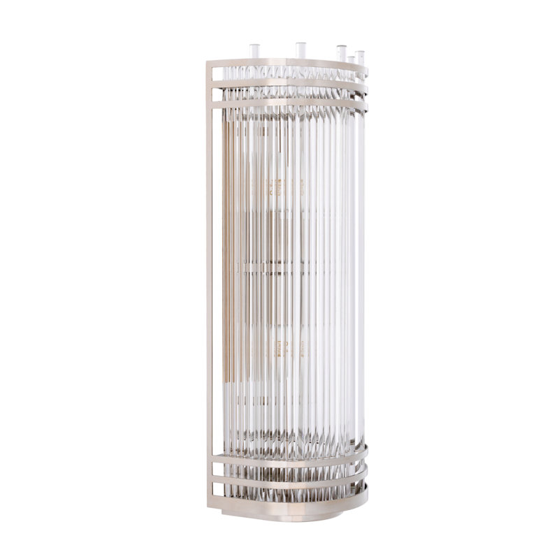 Gulf 2 - Light Flush Mounted Sconce, 21" H x 7" W x 6" D, Silver