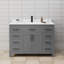 Meuble-lavabo simple autoportant 48 po avec plateau en marbre Beckett-61870908-61870912-61870913