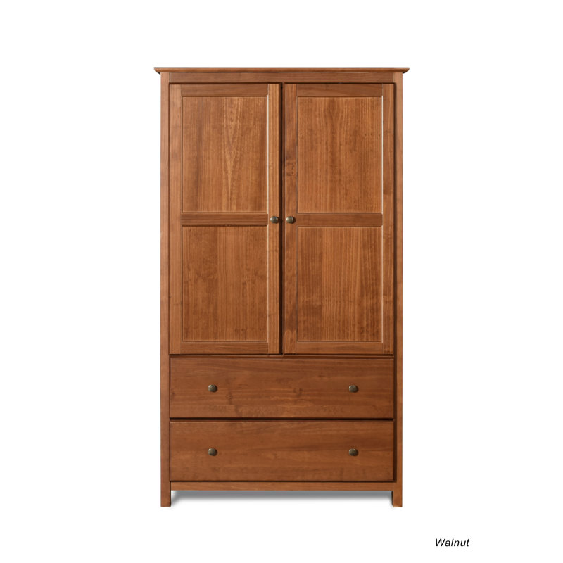 Shaker Solid Wood Armoire, Walnut
