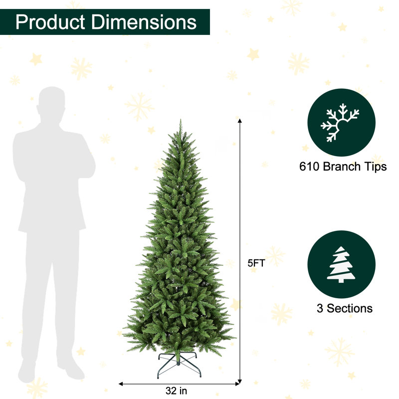 Sapin de Noël artificiel Fraser, 5'