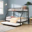 Lit superposé superposé simple sur lit double avec lit gigogne empilable et peu encombrant, sans sommier tapissier