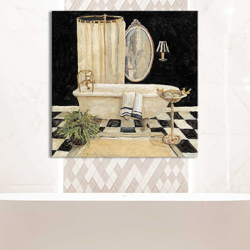 «Maison Bath I» par Charlene Olson, Toile tendue, H 18 po x l 18 po x P 1 po