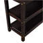 Lit mezzanine double avec tablettes de rangement et bureau sous le lit, espresso-336205148-336205149
