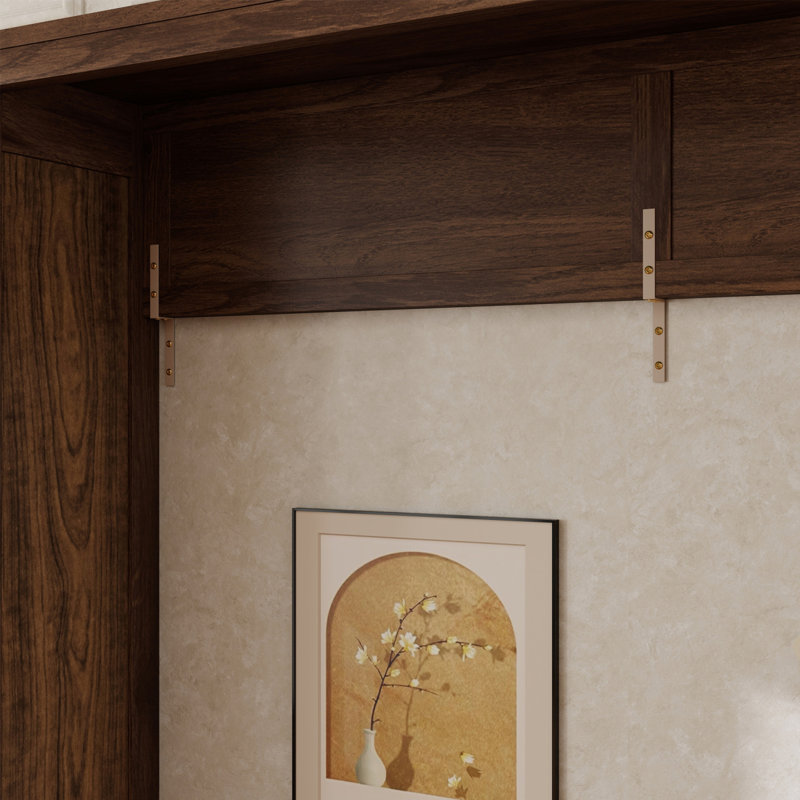 Lit escamotable Queen avec armoire et bureau