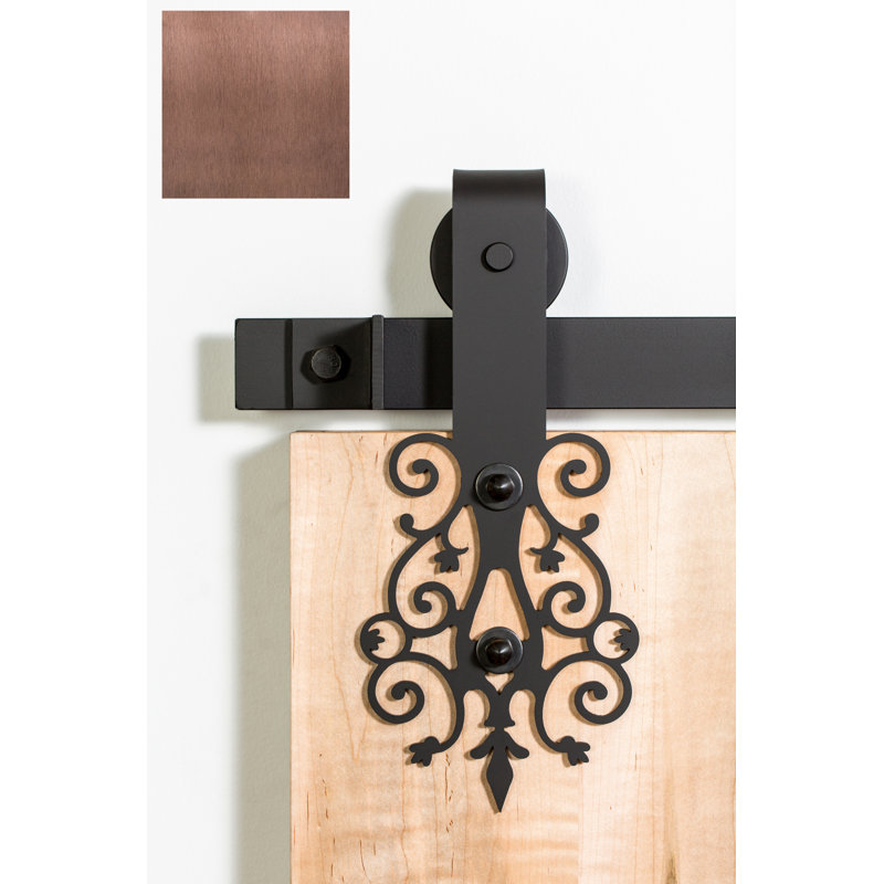 Ensemble de quincaillerie pour porte de grange simple standard Wrought Premium, 84 po, Sou neuf