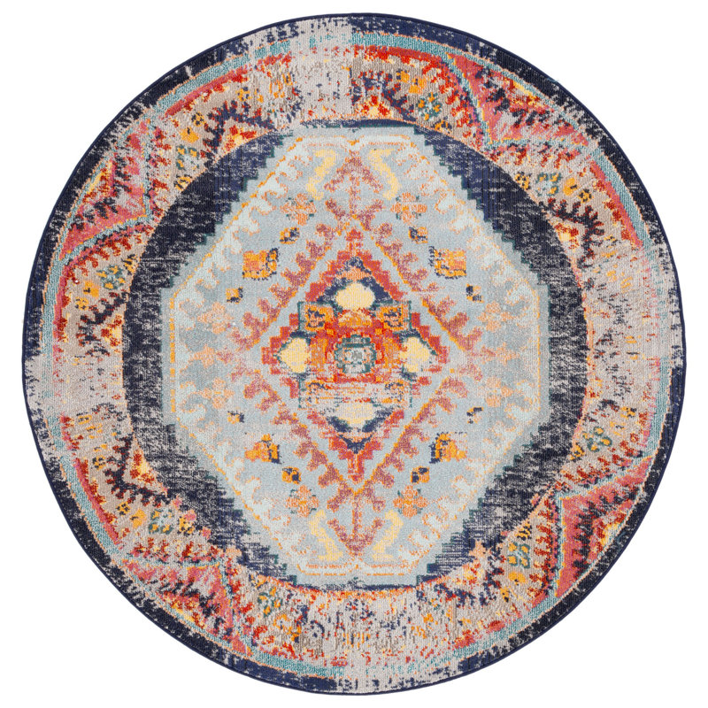 Monaco Performance Southwestern Rug, Round 6'7"