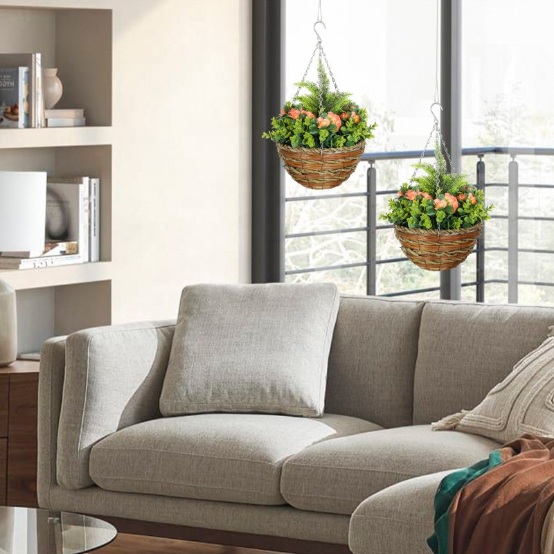 Hanging Basket Arrangement in Pot