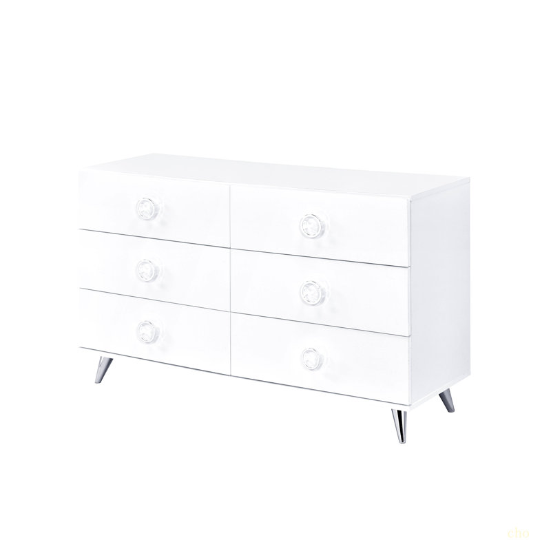 Perse White Finish Dresser