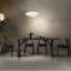 Ensemble de table et chaises de salle à manger rétro noir-110480403