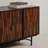 Sideboard, Contemporary Design, Solid Sheesham & Mango Wood, Iron Base
