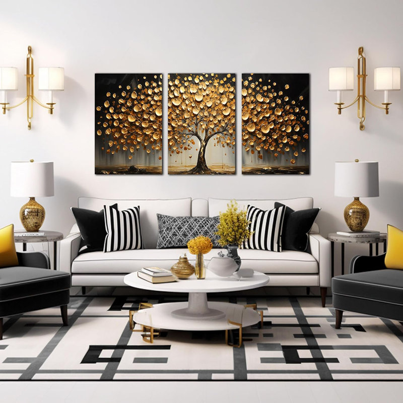 3 Piece Wrapped Canvas Print, 60 cm H x 40 cm W