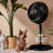 16" Outdoor Misting Manual Oscillating Stand Fan with Hose Connection, 3 Speeds