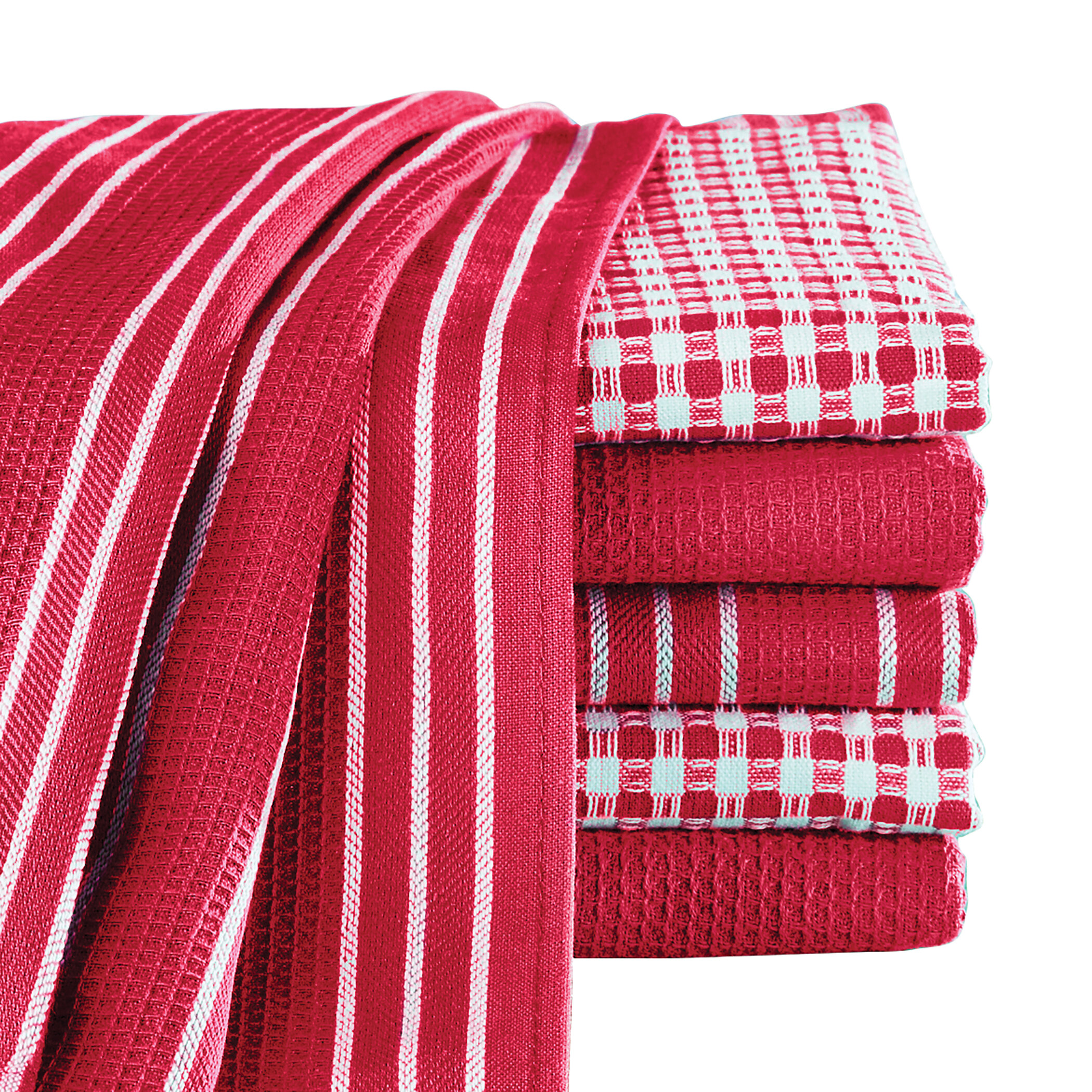 Gracie Oaks Terry Towels Plaid Ripple Dish Cloth