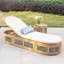 Chaise longue d'extérieur inclinable avec table Karyne