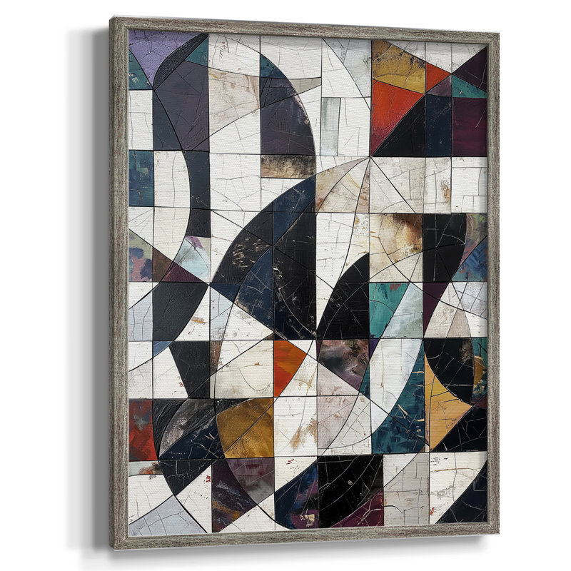 ABSTRACT Series LXI, reproduction encadrée - bois massif, H 11 po x l 9 po