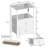 Bedside Table With Charging Station, LED Light And 2 Fabric Drawers
