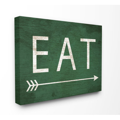 «Eat with Arrow Green» par Daphne Polselli, reproduction d'art textuel sur toile