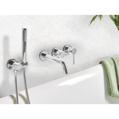 JAVIRA 1 Handle Bathroom Bath Shower Mixer Bath Filler with Diverter