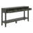 62.2" Farmhouse Entryway Table With 3 Drawers, Painted Console Table With Bottom Shelf & Metal Handles, Adjustable Feet-1077497635
