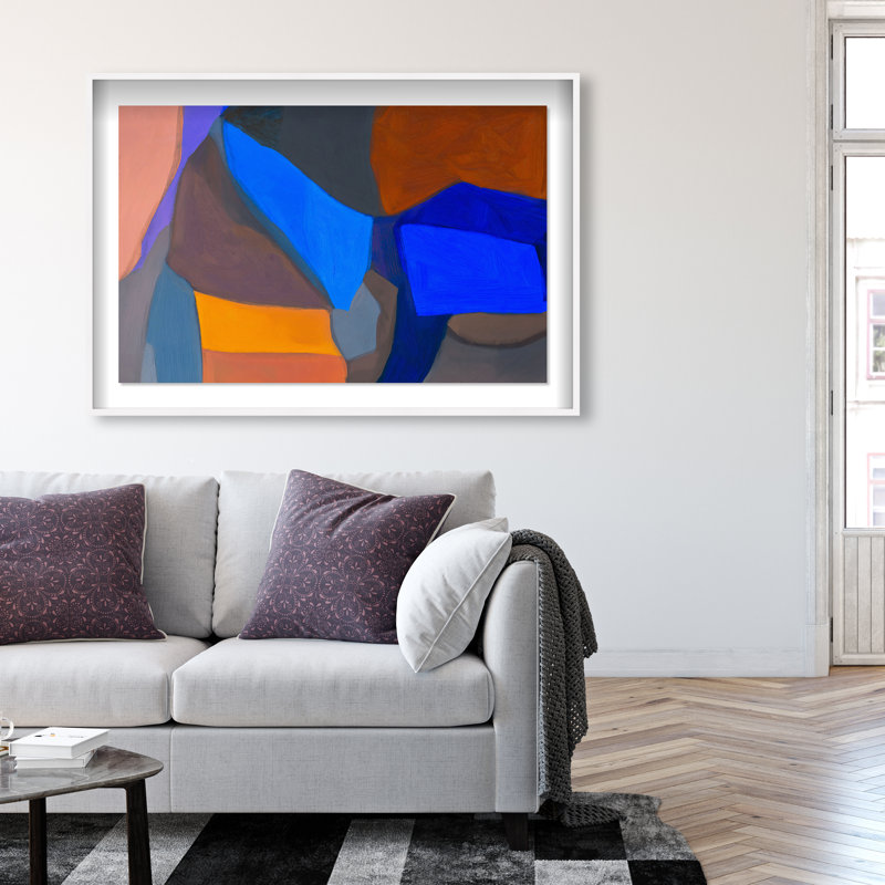 Patchwork Dream II Shadowbox Abstract Print by Oliver Gal, Black Frame, 15 x 10, 37.5"H x 55.5"W, White Frame