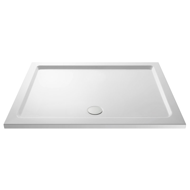 1200 x 1000 mm Acrylic Standard Shower Tray, White Gloss