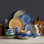 Ensemble de vaisselle 16 pièces pour 4 personnes, comprenant des assiettes plates, des assiettes à dessert, des bols à céréales et des tasses
