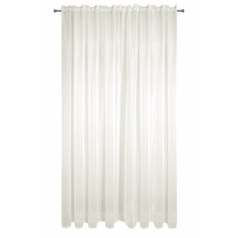 Kashmier Sheer Curtain, 300cm H x 300cm W, White