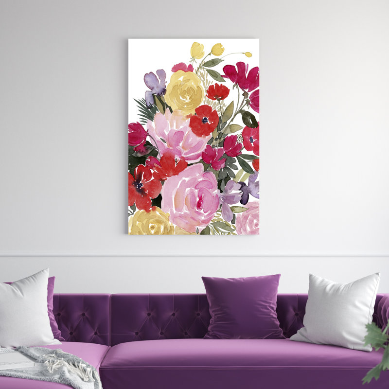 «Rainy Day Bouquet I», peinture sur toile, H 48 po x l 32 po