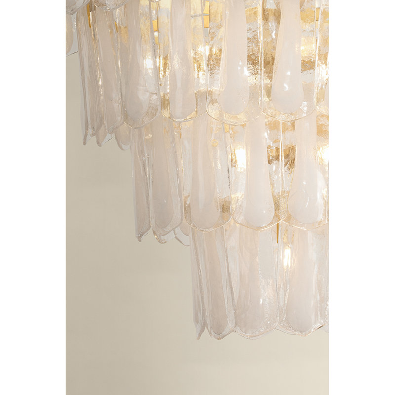 Lustre tambour en verre Tappan Piastre, 42, 21