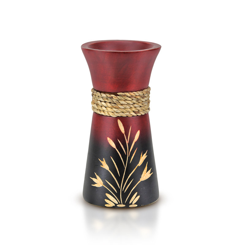 Handmade Wood Floor Vase