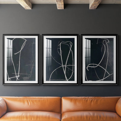 ABSTRACT Series DCX III - Impression encadrée sur mesure de qualité supérieure - 3 pièces