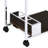 Brown Serving Cart With Stemware Shelf,island,coffee cart