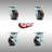 4 Piece Steel Polyurethane Caster Set