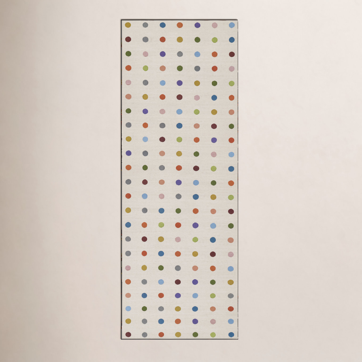 Icon Dots Indoor Outdoor Multi Rug, Runner 2'8" x 10'
