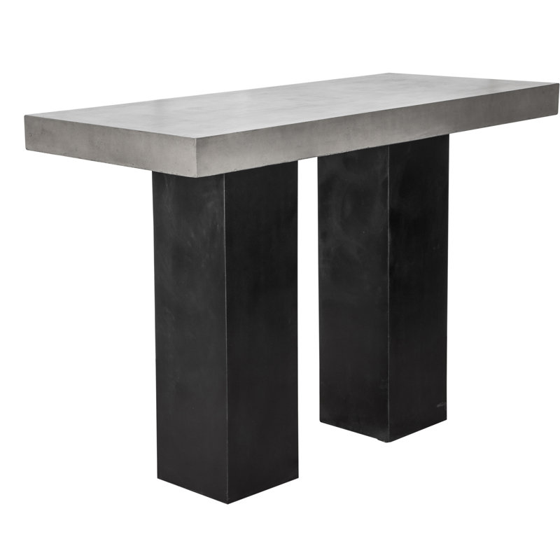 Tori Rectangular Concrete Outdoor Bar Table