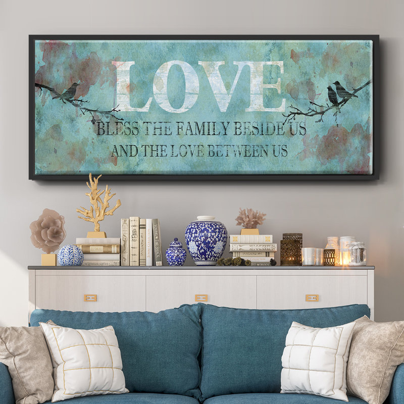 Amour entre nous - toile encadrée, H 24 po x l 60 po