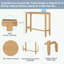 Ensemble de salle à manger rectangulaire en bois avec 2 chaises-409046685-409046683-409046677