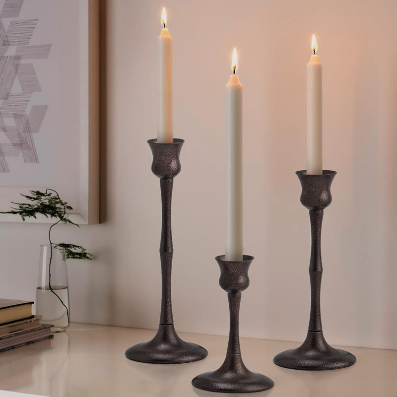 Candle Stick Candle Holder Set of 3 Metal Candlestick Holders Candle Stand Taper Candle Holders