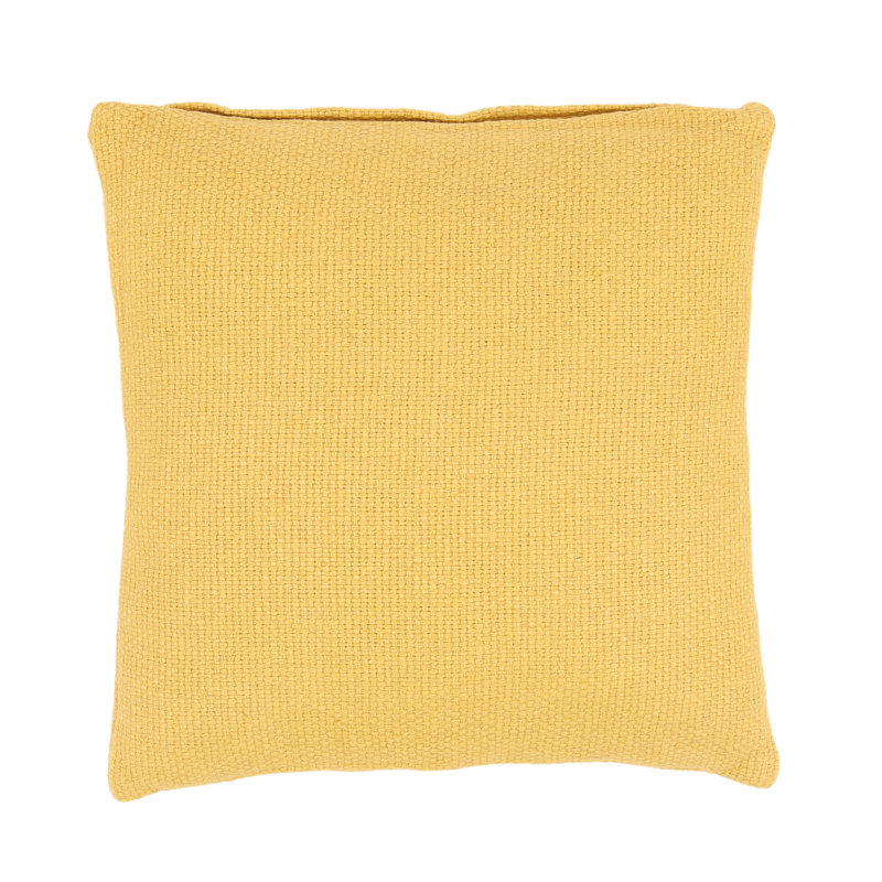 Bellamy 20" x 20" Linen  Blend Square Throw Pillow, Yellow
