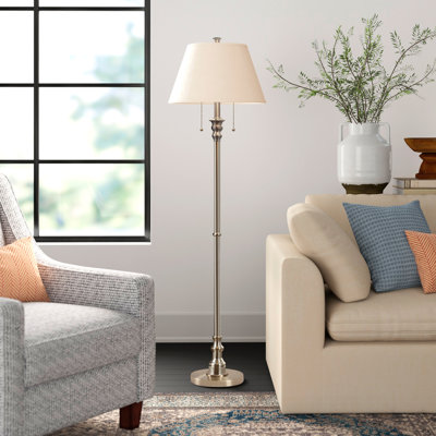 Lampe sur pied espion en verre brossé