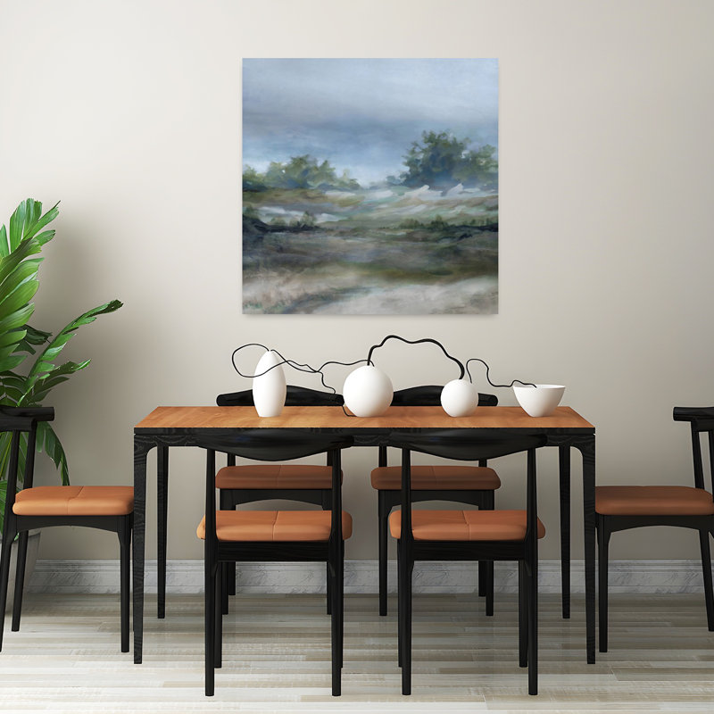 Art contemporain paysage naturel, H 32 po x l 32 po