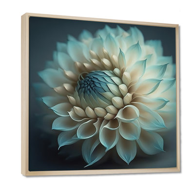 Décoration murale bleue et blanche Dahlia IV - Dahlia