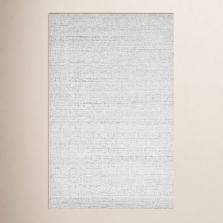Hainsly Handmade White Rug