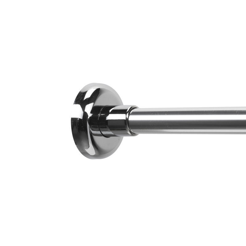 Adjustable Silver L-Shaped Aluminium Shower Curtain Rod